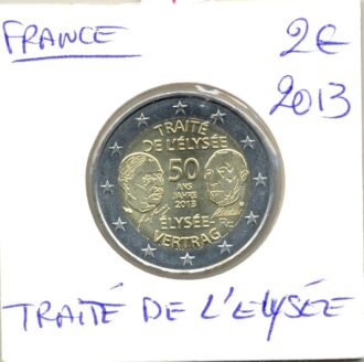 France 2013 2 EURO COMMEMORATIVE TRAITE DE L'ELYSEE SUP