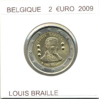 Belgique 2009 2 EURO COMMEMORATIVE LOUIS BRAILLE SUP