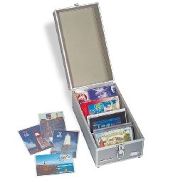 Valisette numismatique en aluminium pour cartes postales ou series de pieces 317821-163