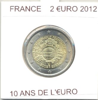 France 2012 2 EURO commemorative 10 ANS EURO