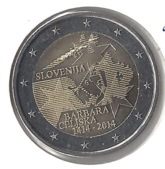 SLOVENIE 2014 2 EURO COMMEMORATIVE BARBARA CELISKA