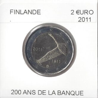 FINLANDE 2011 2 EURO COMMEMORATIVE 200 Ans Banque