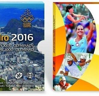 SLOVAQUIE Coffret BU Euro 1 ct à 2 euro 2016. 8 pièces + 1 Médaille JEUX OLYMPIQUE DE RIO DE JANEIRO 2016