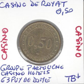 63 PUY DE DOME ( royat ) CASINO 0.50 FRANCS TB+