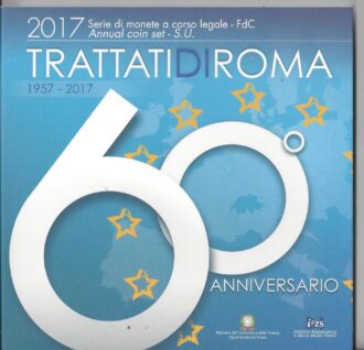 ITALIE 2017 SERIE 10 MONNAIES 60 eme ANNIVERSAIRE TRAITE DE ROME B.U