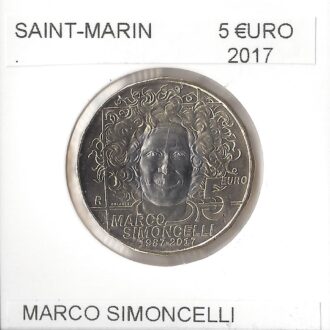 SAINT MARIN 2017 5 EURO MARCO SIMONCELLI SUP