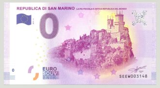 SAINT MARIN REPUBLICA DI SAN MARINO BILLET SOUVENIR 0 EURO TOURISTIQUE 2017-6 NEUF