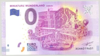 ALLEMAGNE MINIATURE WUNDERLAND BILLET SOUVENIR 0 EURO TOURISTIQUE 2018-4 NEUF