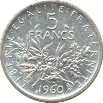 FRANCE 5 FRANCS ROTY 1960 SUP/NC