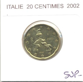 ITALIE 2002 20 CENTIMES SUP-