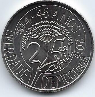 PORTUGAL 2019 5 EURO 45 ANS DEMOCRATIE SUP