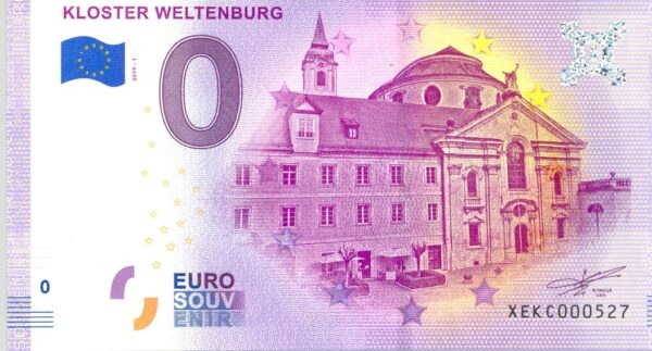 ALLEMAGNE 2019-1 KLOSTER WELTENBURG BILLET SOUVENIR 0 EURO TOURISTIQUE NEUF