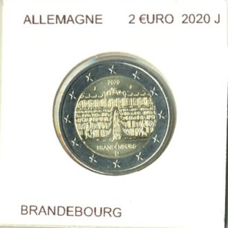 ALLEMAGNE 2020 J 2 EURO COMMEMORATIVE BRANDEBOURG SUP