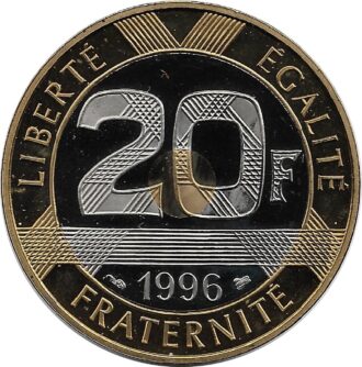 FRANCE 20 FRANCS MONT ST MICHEL 1996 BE BELLE EPREUVE