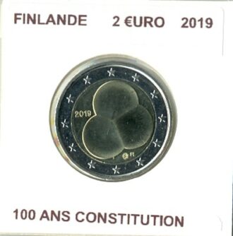FINLANDE 2019 2 EURO 100 ANS CONSTITUTION SUP