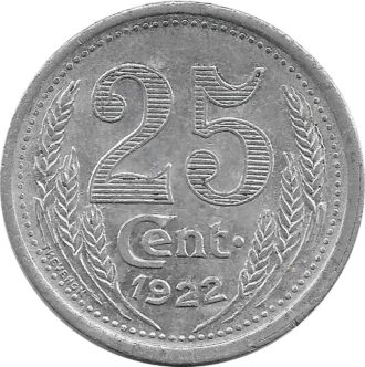 28 EURE ET LOIRE - DEPARTEMENT 25 CENTIMES 1922 TTB+