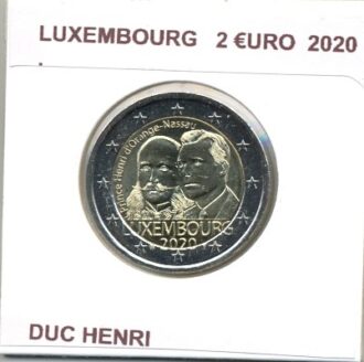 LUXEMBOURG 2020 2 EURO Commemorative DUC HENRI SUP