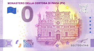 ITALIE 2020-1 MONASTERO DELLA CERTOSA DI PAVIA VERSION ANNIVERSAIRE BILLET SOUVENIR 0 EURO TOURISTIQUE NEUF