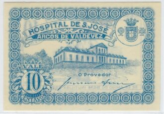 PORTUGAL 10 CENTAVOS HOSPITAL DE S. JOSE 1920 SPL