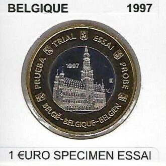 BELGIQUE 1997 1 EURO SPECIMEN ESSAI SUP