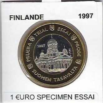 FINLANDE 1997 1 EURO SPECIMEN ESSAI SUP