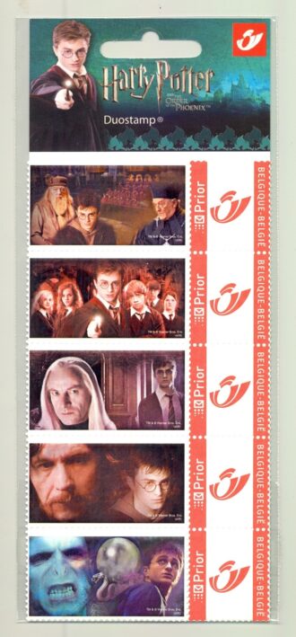 BELGIQUE 5 timbres personnalisés 2008 Harry Potter DUMBLEDORE DUOSTAMP