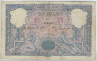 FRANCE 100 FRANCS BLEU ET ROSE 18-4-1906 B.4482 TB