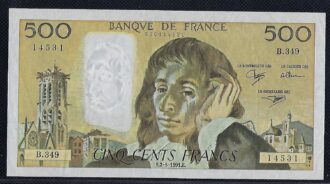 FRANCE 500 FRANCS PASCAL 02 05 1991 SERIE B.349 SUP