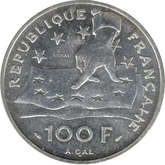 FRANCE 100 FRANCS DESCARTES 1991 ESSAI SUP/NC