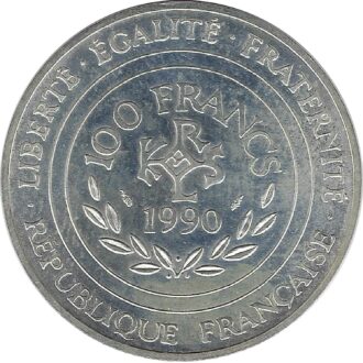 FRANCE 100 FRANCS CHARLEMAGNE 1990 ESSAI SUP/NC