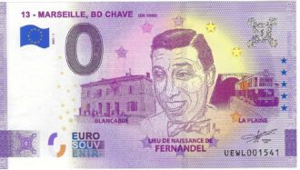13 MARSEILLE 2021-1 FERNANDEL BD CHAVE (EN 1900 ) BILLET SOUVENIR 0 EURO TOURISTIQUE NEUF