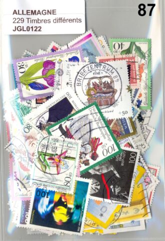 229 TIMBRES ALLEMAGNE DIFFERENTS OBLITERES *87