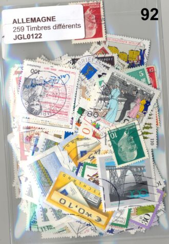 259 TIMBRES ALLEMAGNE DIFFERENTS OBLITERES *92