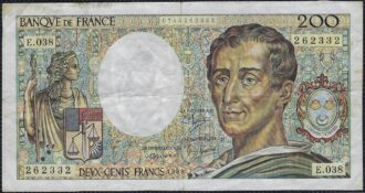 FRANCE 200 FRANCS MONTESQUIEU 1986 E.038 TTB