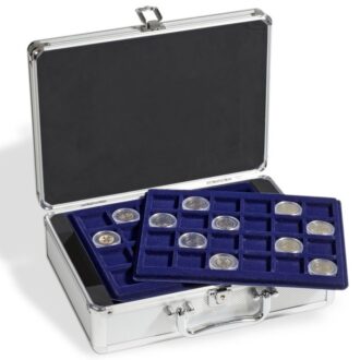 Valisette numismatique pour 144 pieces de 2 euros sous capsules, 6 plateaux inclus 301163