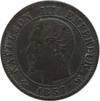 FRANCE 1 CENTIME NAPOLEON III 1857 W (Lille) TTB