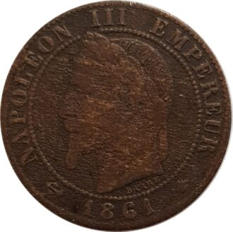 FRANCE 1 CENTIME NAPOLEON III 1861 A (Paris) TB+