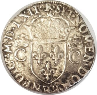 CHARLES IX (1560-1574) 1/2 TESTON 1562 M (Toulouse) 2eme type TB+