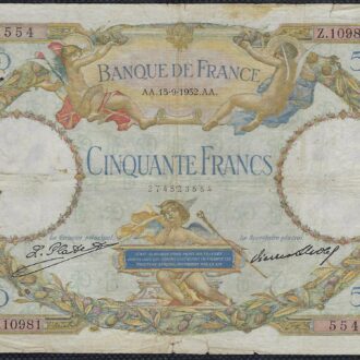 FRANCE 50 FRANCS L.O. MERSON 15-09-1932 Z.10981 TB+